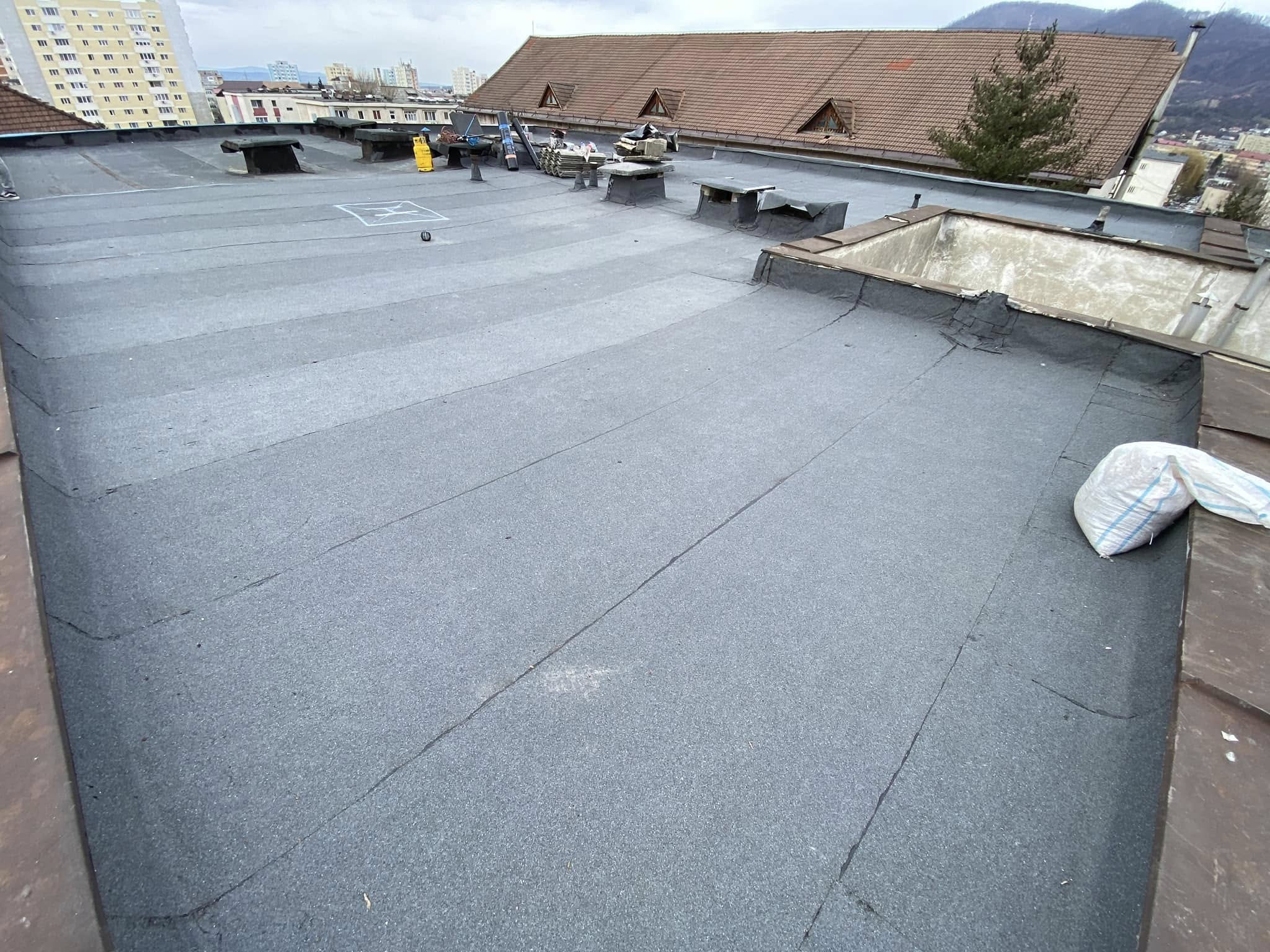 Terasă necirculabilă — hidroizolație cu membrană bituminoasă